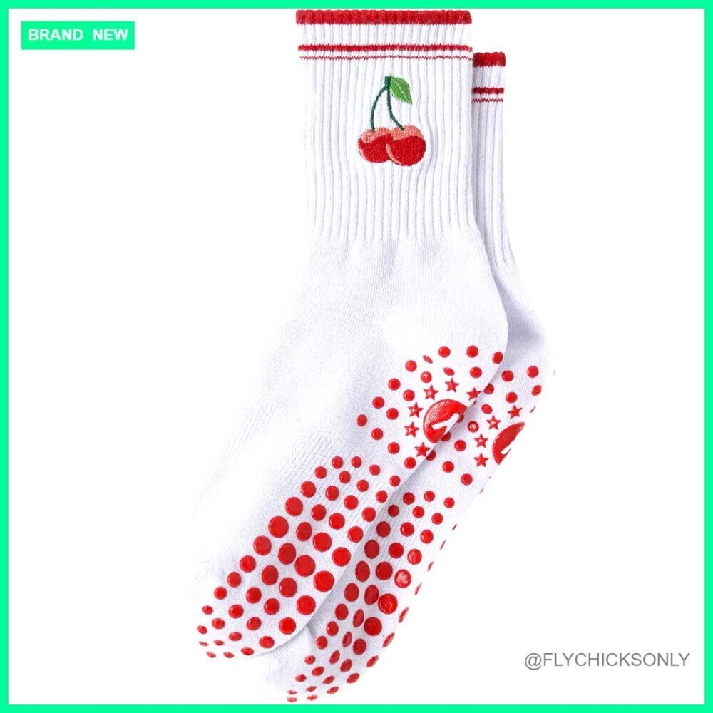 Women's Pilates Grip Socks Non-Slip Yoga Athletic Crew Workout Socks